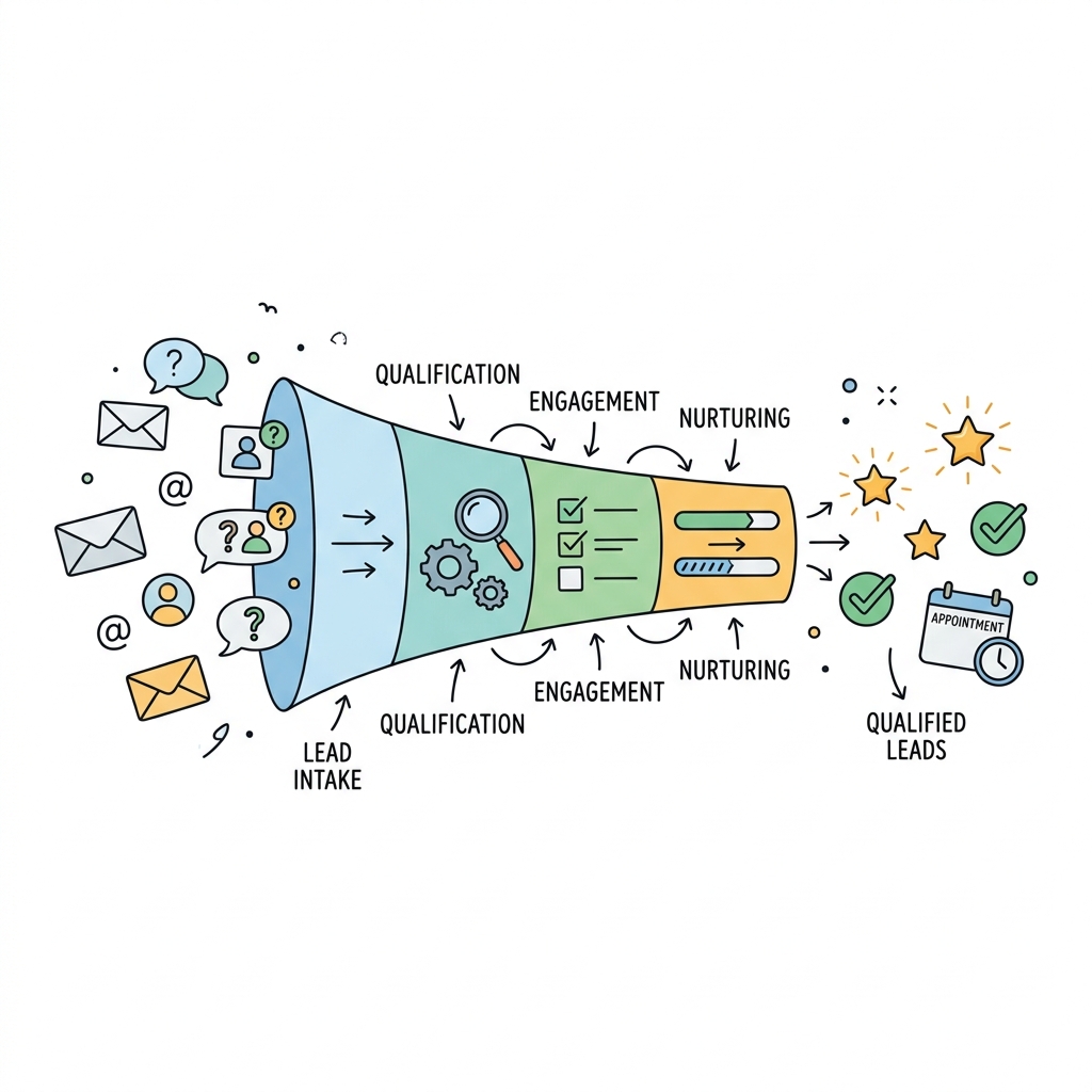 Embudo de conversión automática y cualificación de leads